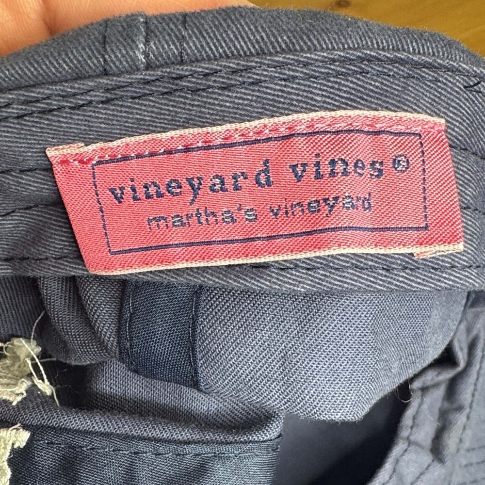 Vineyard Vines Navy Blue Cap with White Embroidery - Picture 5 of 5